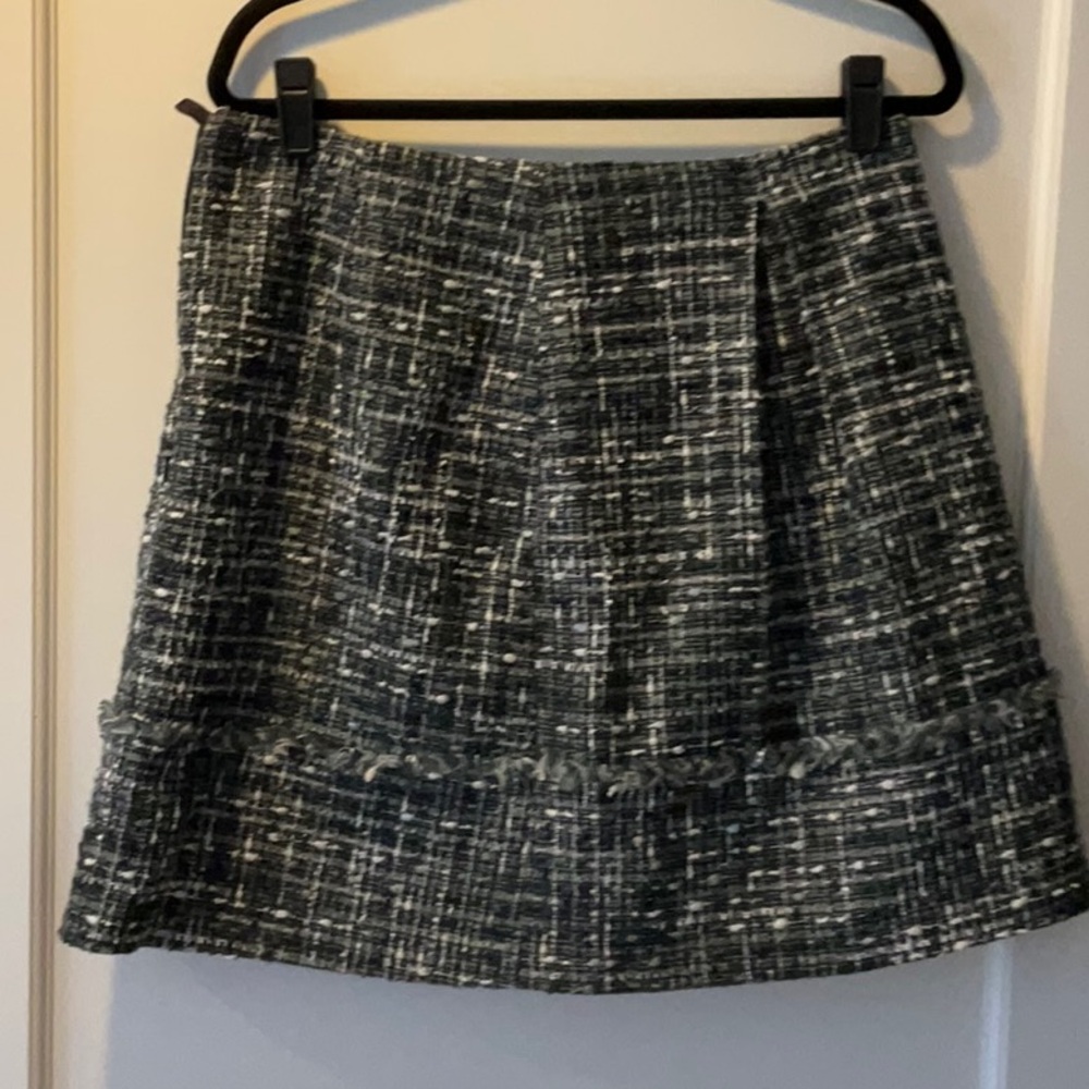 Black and White Pleated Bubble Skirt